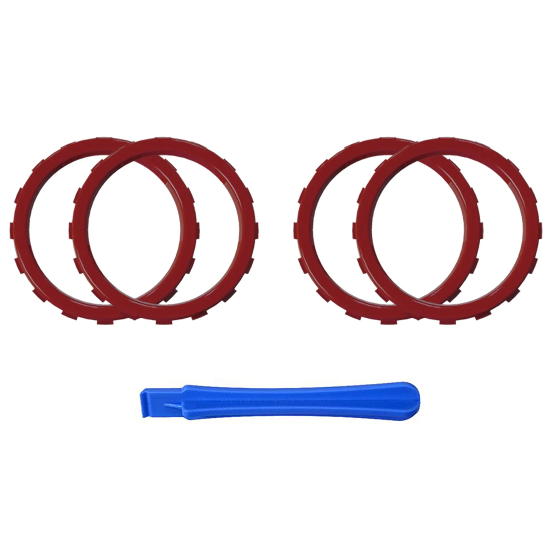 eXtremeRate Custom Accent Rings for Xbox Elite Series 2 Core & for Elite Series 2 & for Xbox One Elite Controller, Compatible with eXtremeRate ASR Version Shell for Xbox Series X/S Controller - Carmine Red - XOJ13013GC