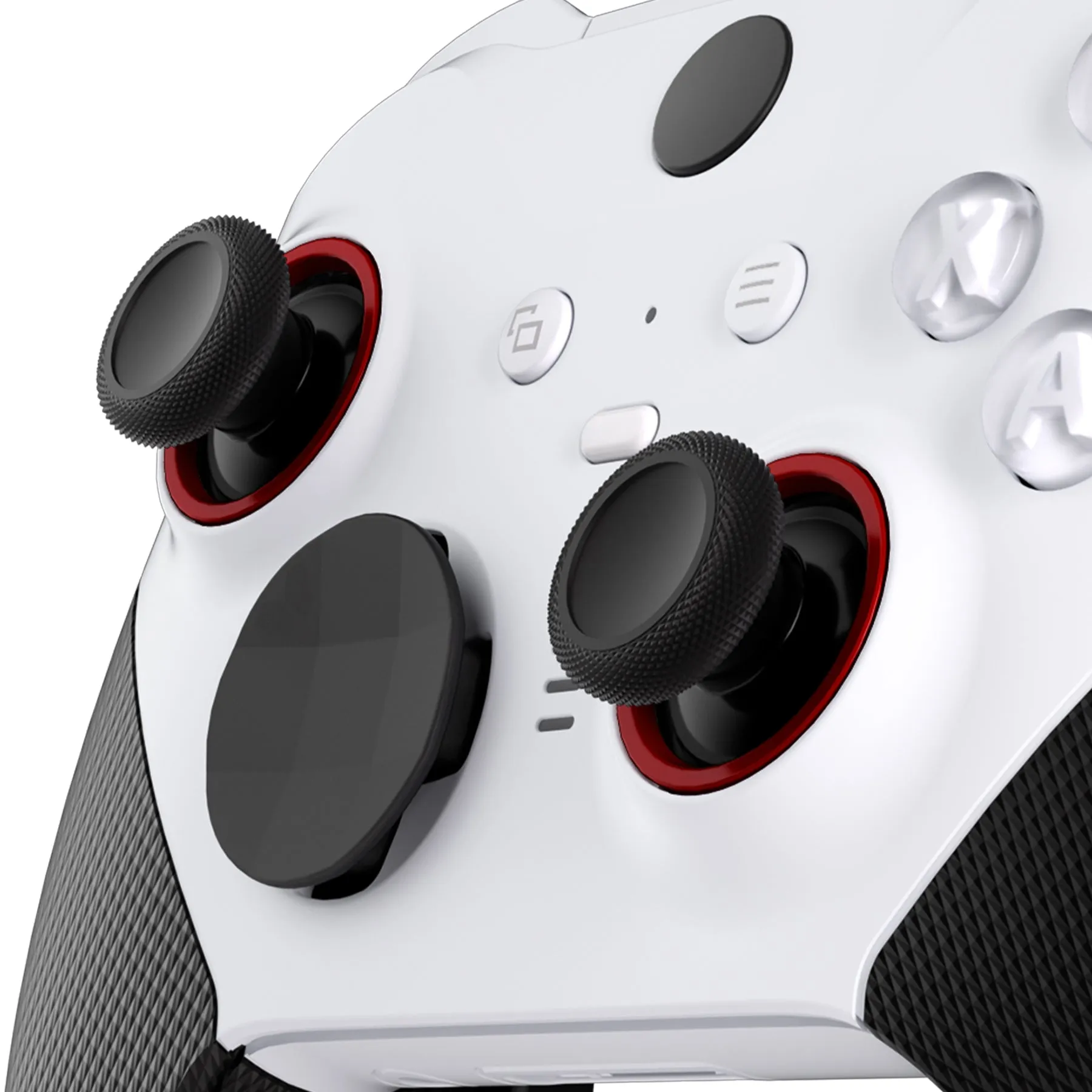 eXtremeRate Custom Accent Rings for Xbox Elite Series 2 Core & for Elite Series 2 & for Xbox One Elite Controller, Compatible with eXtremeRate ASR Version Shell for Xbox Series X/S Controller - Carmine Red - XOJ13013GC