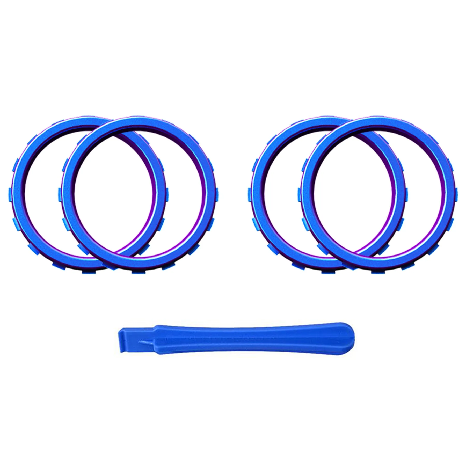 eXtremeRate Custom Accent Rings for Xbox Elite Series 2 Core & for Elite Series 2 & for Xbox One Elite Controller, Compatible with eXtremeRate ASR Version Shell for Xbox Series X/S Controller - Chameleon Purple Blue Glossy - XOJ13001GC