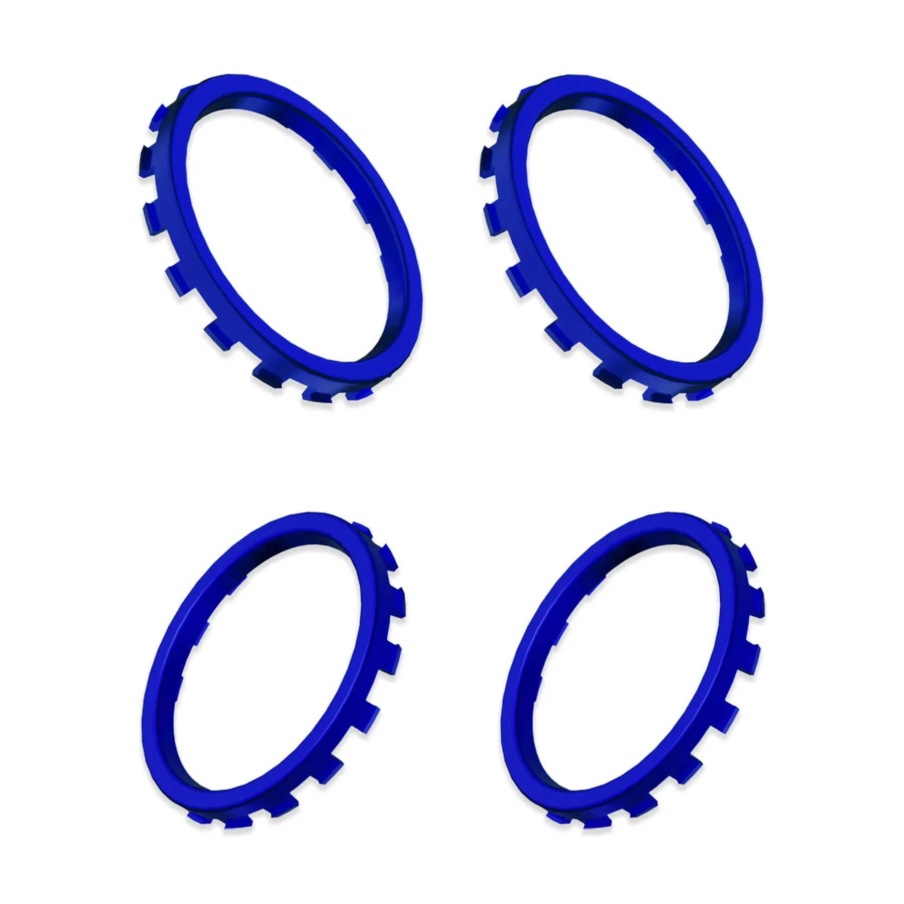 eXtremeRate Custom Accent Rings for Xbox Elite Series 2 Core & for Elite Series 2 & for Xbox One Elite Controller, Compatible with eXtremeRate ASR Version Shell for Xbox Series X/S Controller - Chrome Blue - XOJ13012GC