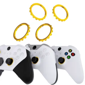 eXtremeRate Custom Accent Rings for Xbox Elite Series 2 Core & for Elite Series 2 & for Xbox One Elite Controller, Compatible with eXtremeRate ASR Version Shell for Xbox Series X/S Controller - Chrome Gold - XOJ13009GC