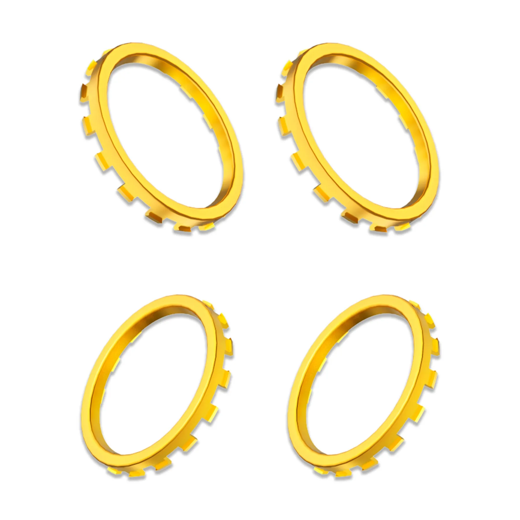 eXtremeRate Custom Accent Rings for Xbox Elite Series 2 Core & for Elite Series 2 & for Xbox One Elite Controller, Compatible with eXtremeRate ASR Version Shell for Xbox Series X/S Controller - Chrome Gold - XOJ13009GC