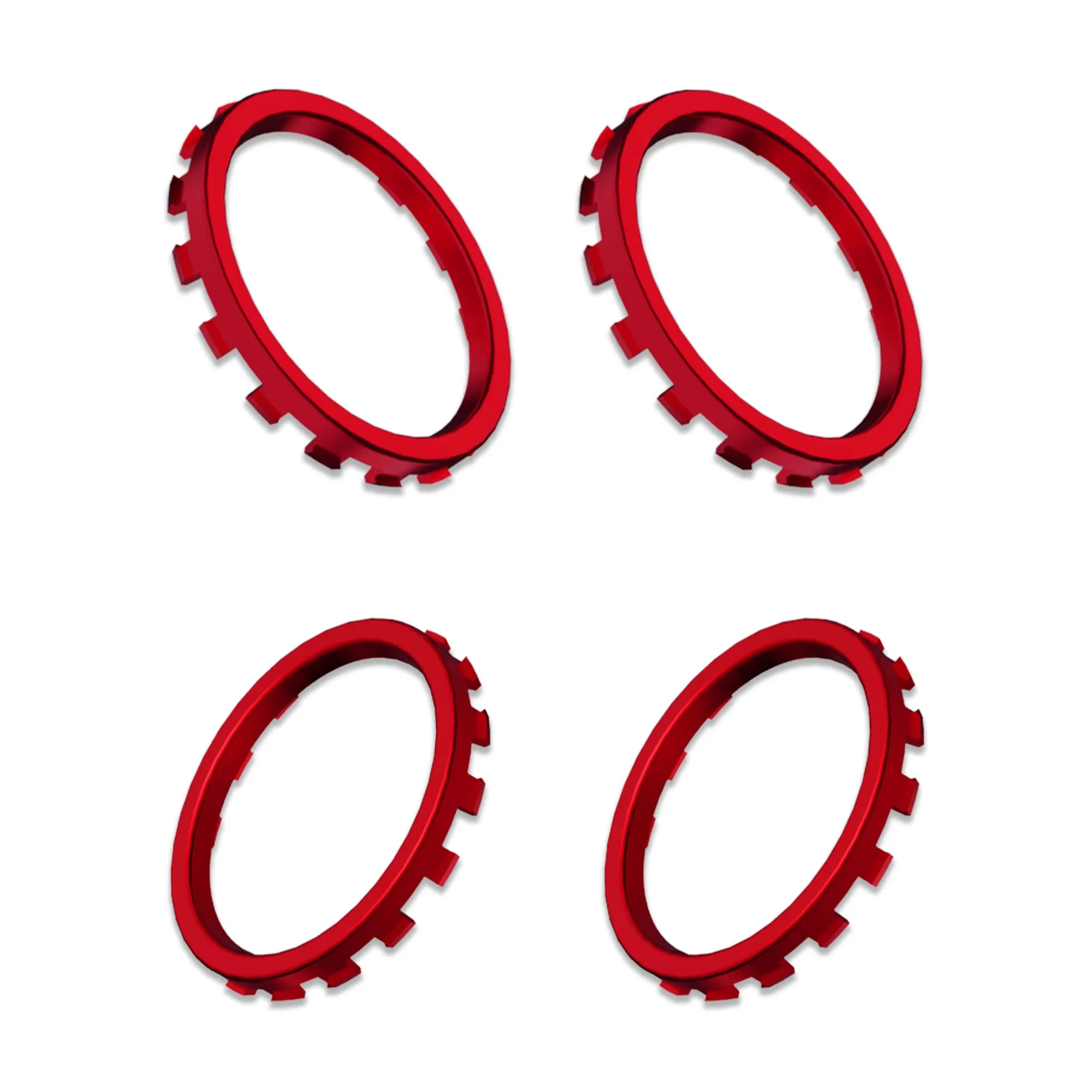 eXtremeRate Custom Accent Rings for Xbox Elite Series 2 Core & for Elite Series 2 & for Xbox One Elite Controller, Compatible with eXtremeRate ASR Version Shell for Xbox Series X/S Controller - Chrome Red - XOJ13011GC