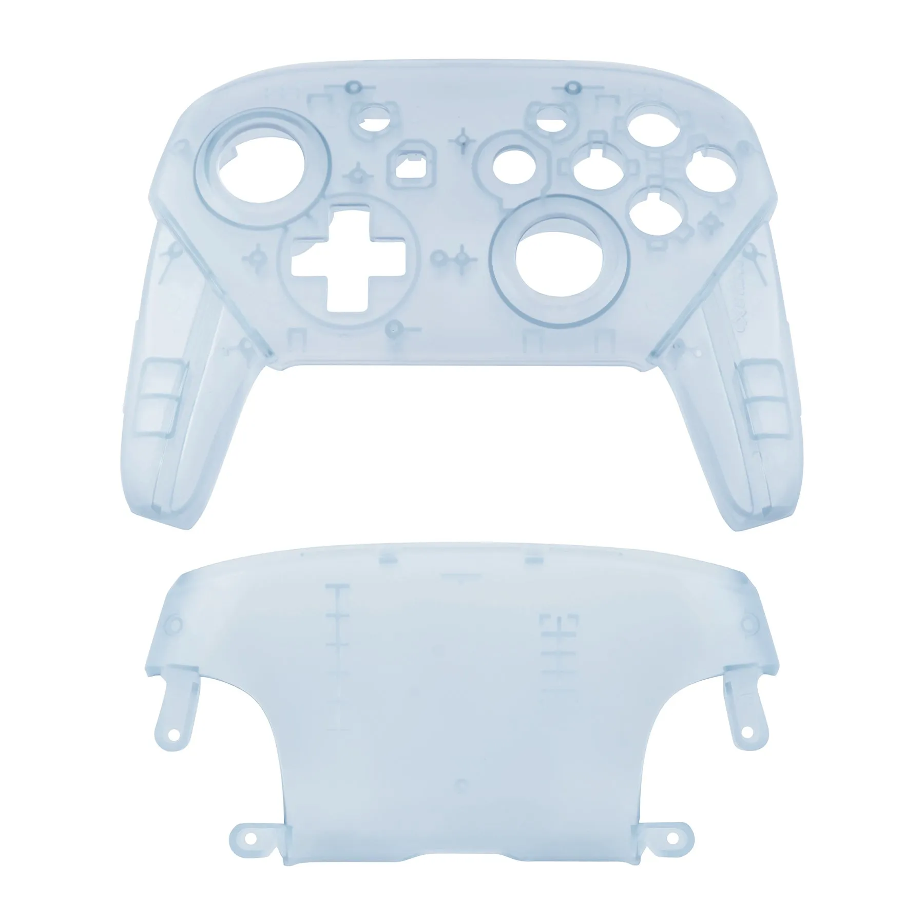 eXtremeRate Glacier Blue Faceplate and Backplate for Nintendo Switch Pro Controller, DIY Replacement Shell Housing Case for Nintendo Switch Pro - Controller NOT Included - MRM506