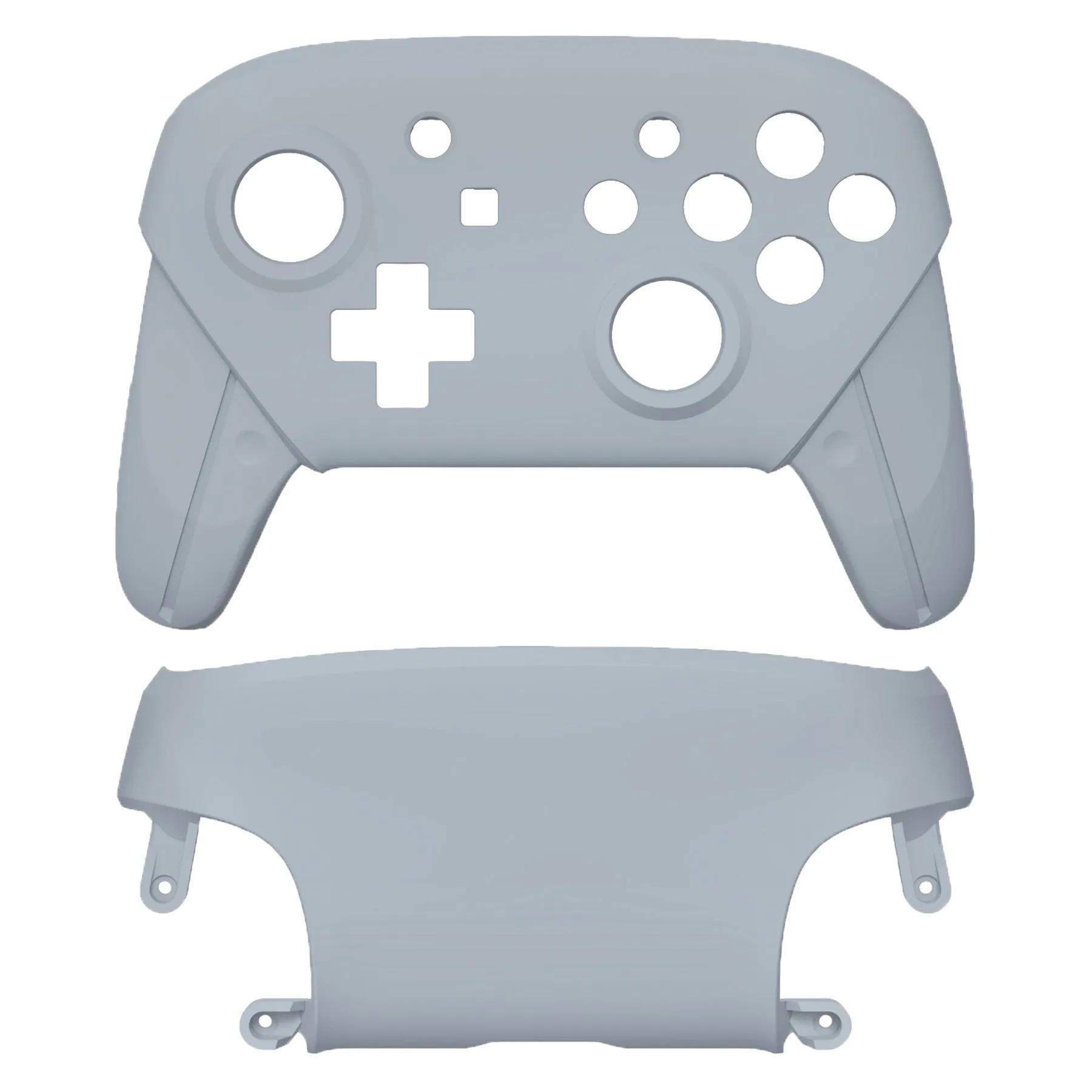 eXtremeRate New Hope Gray Faceplate and Backplate for NS Switch Pro Controller, DIY Replacement Shell Housing Case for NS Switch Pro Controller - Controller NOT Included - MRP337