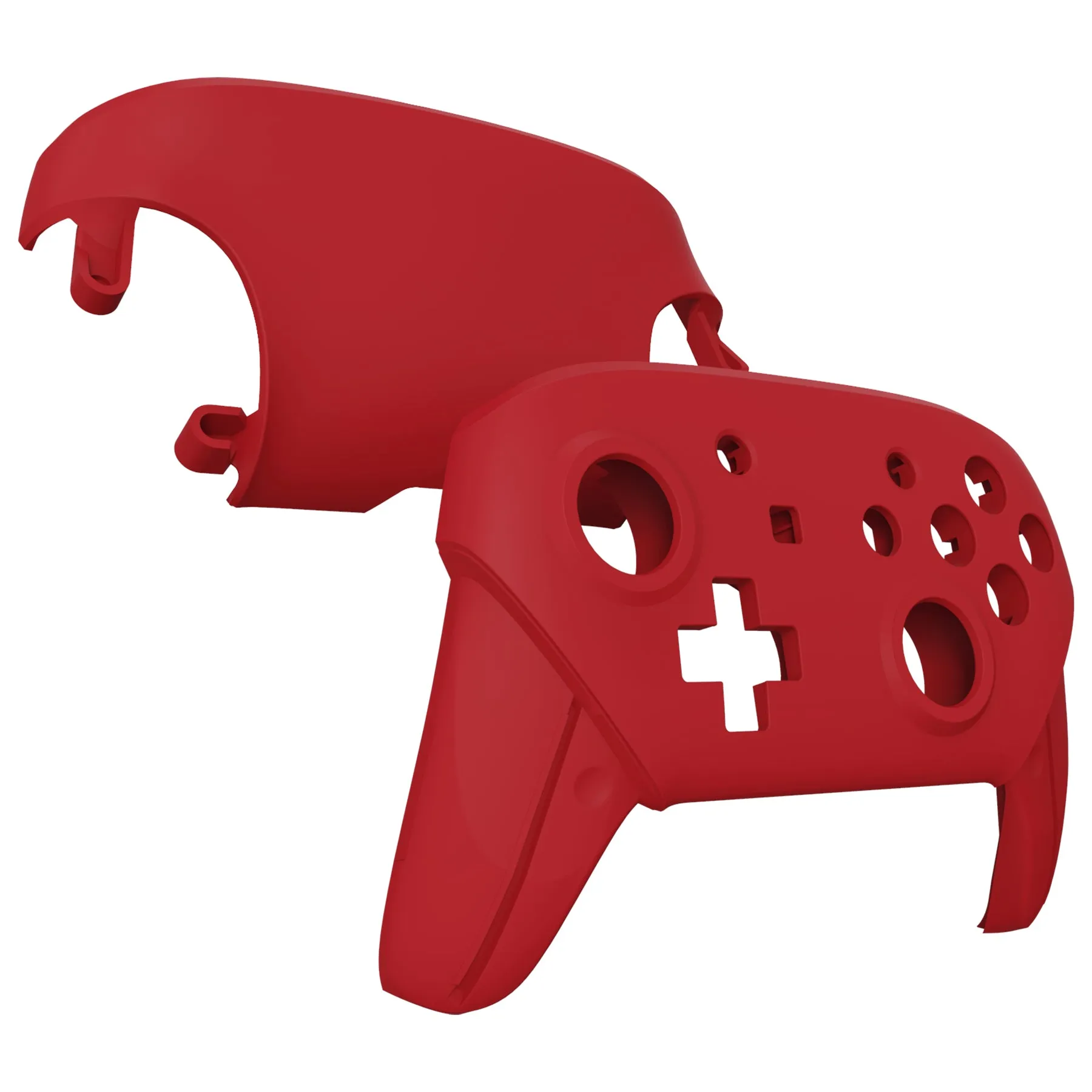 eXtremeRate Passion Red Faceplate and Backplate for NS Switch Pro Controller, Soft Touch DIY Replacement Shell Housing Case for NS Switch Pro Controller - Controller NOT Included - MRP332