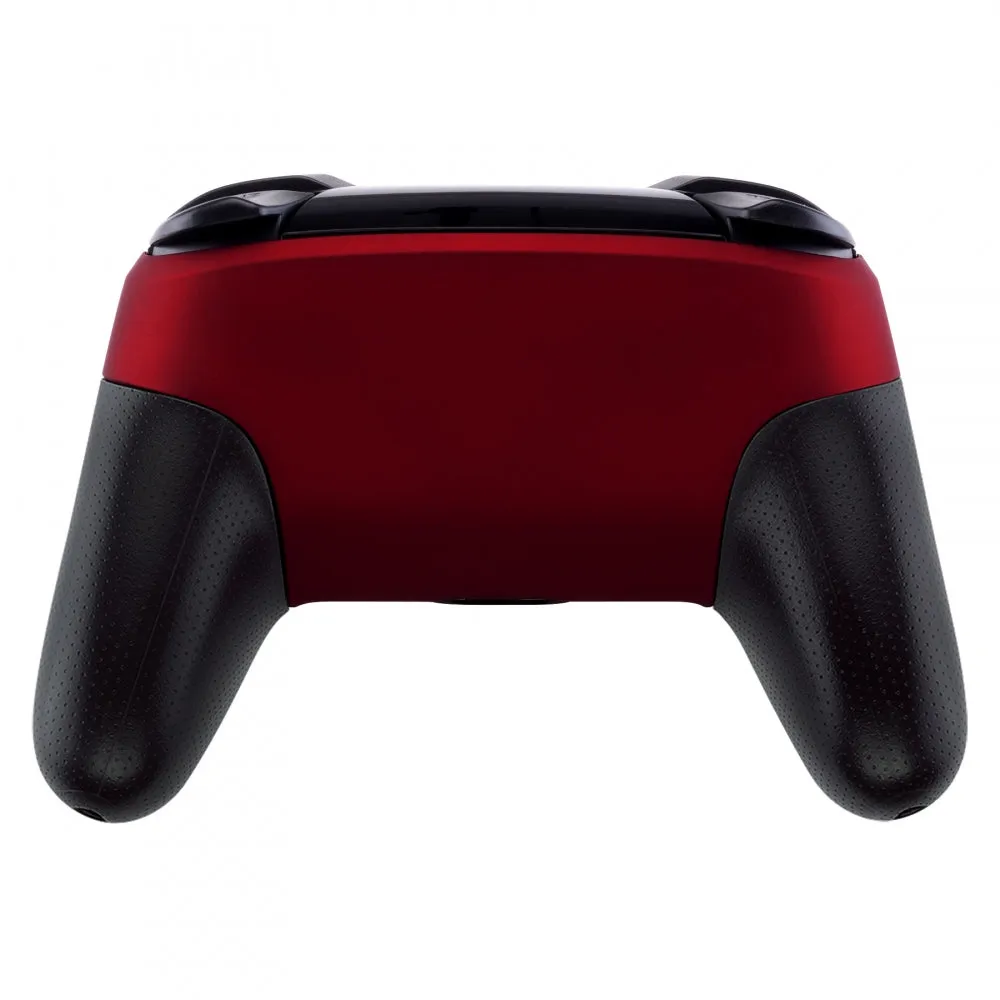 eXtremeRate Red Faceplate and Backplate for Nintendo Switch Pro Controller, Soft Touch DIY Replacement Shell Housing Case for Nintendo Switch Pro - Controller NOT Included - MRP302