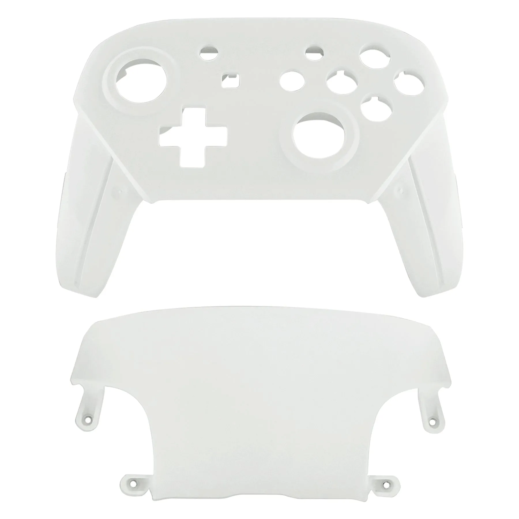 eXtremeRate White Faceplate and Backplate for Nintendo Switch Pro Controller, DIY Replacement Shell Housing Case for Nintendo Switch Pro - Controller NOT Included - MRP306