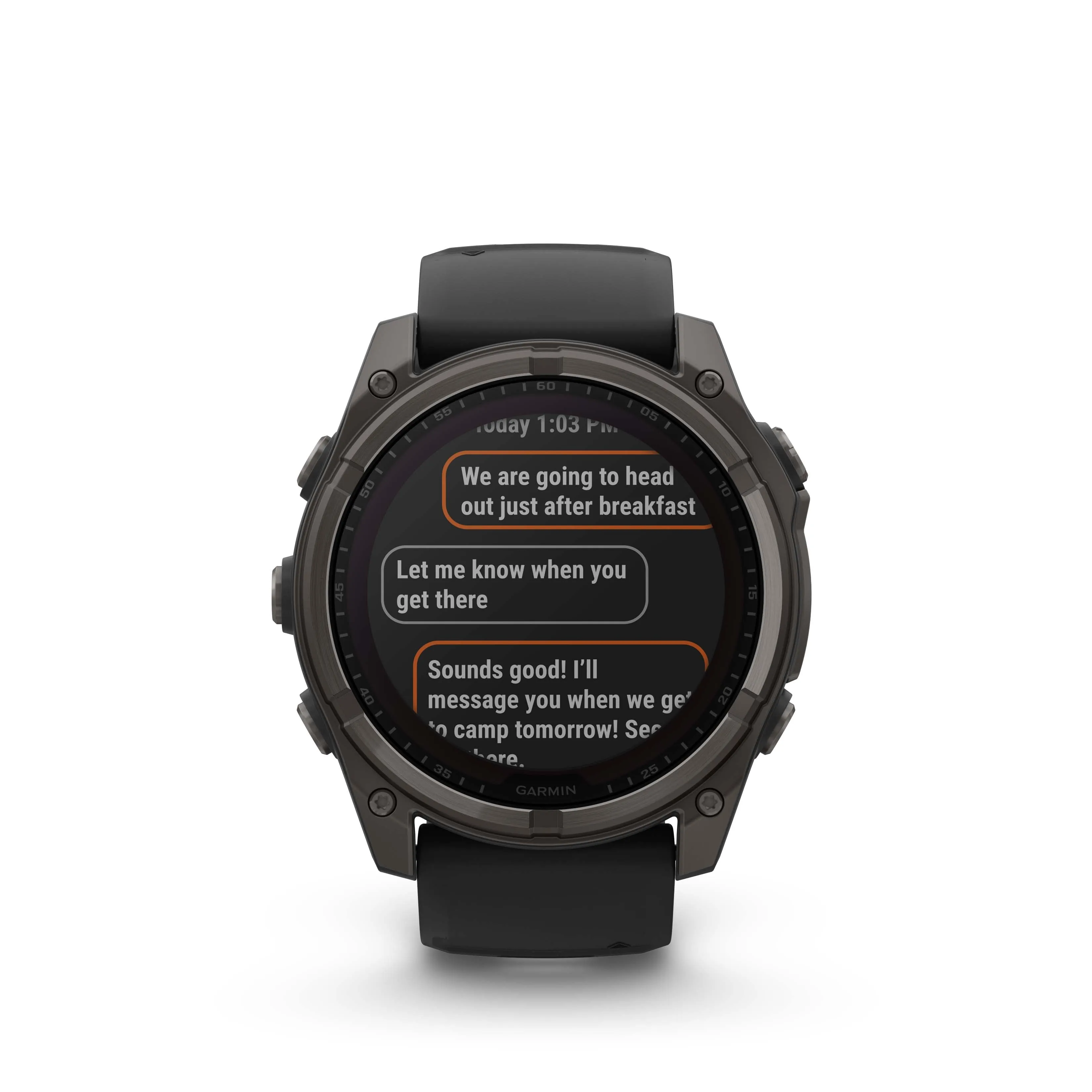 Fenix 8 GPS Smartwatch, 51mm - Solar, Sapphire, Carbon Grey DLC Titanium With Black/Pebble Grey Silicone Band - 010-02907-11