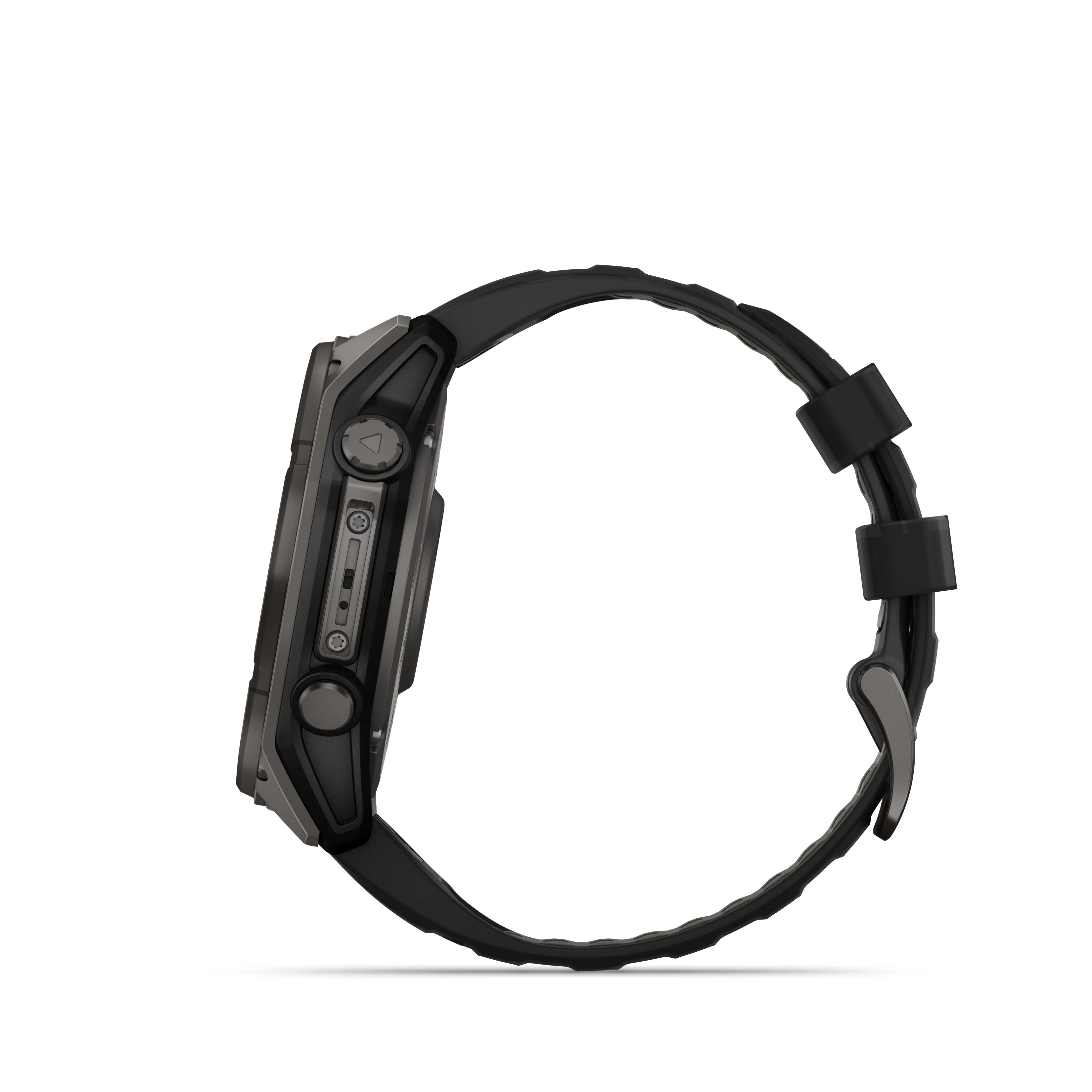 Fenix 8 GPS Smartwatch, 51mm - Solar, Sapphire, Carbon Grey DLC Titanium With Black/Pebble Grey Silicone Band - 010-02907-11