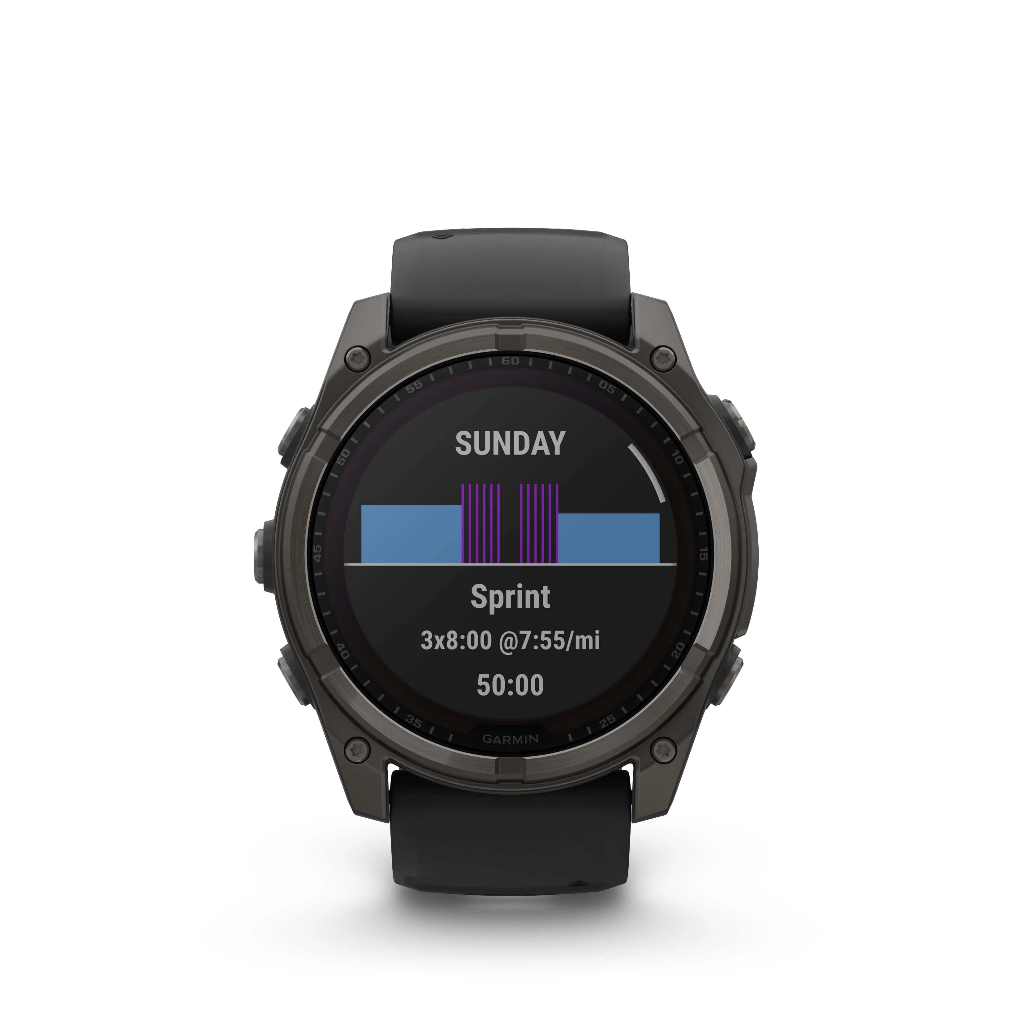 Fenix 8 GPS Smartwatch, 51mm - Solar, Sapphire, Carbon Grey DLC Titanium With Black/Pebble Grey Silicone Band - 010-02907-11