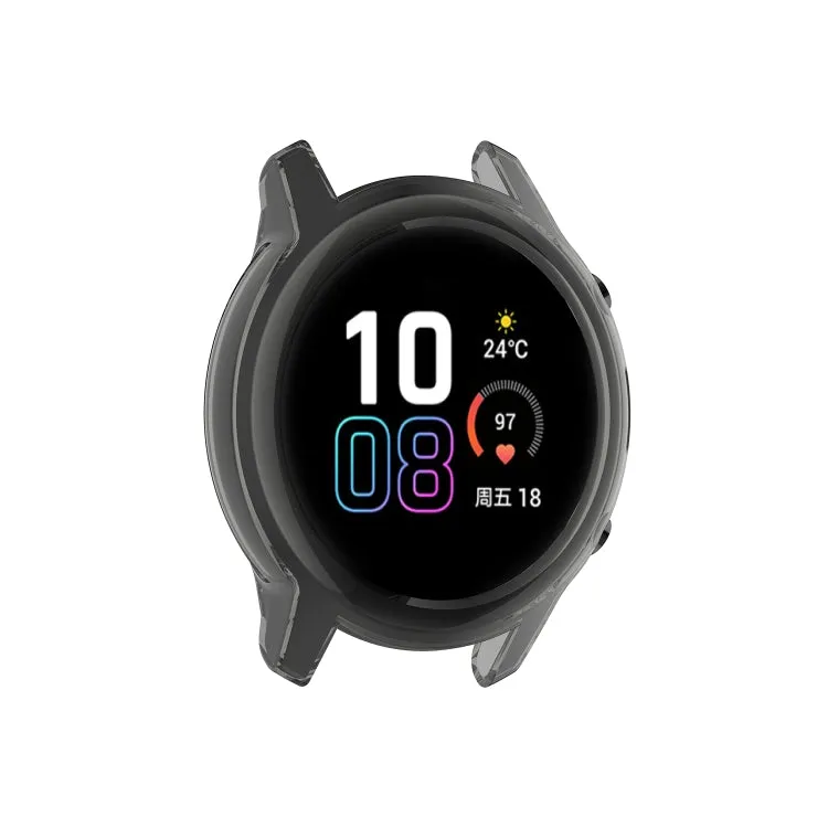 For Huawei Honor Magic watch2 42mm TPU Wrapped Empty Half Case Watch Case(Transparent Black)