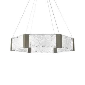 Forever 34 in. 6 Lights LED Pendant Light Nickel Finish