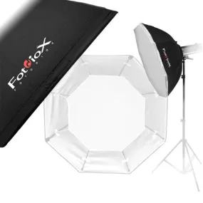 Fotodiox Pro Softbox with Multiblitz P Speedring for Multiblitz P, Compact, and Compatible - Standard Softbox with Silver Reflective Interior with Double Diffusion Panels