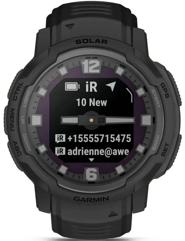 Garmin Instinct Crossover Solar Tactical Edition Black