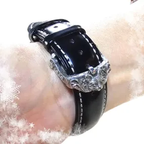 Genuine Leather strap silver buckle