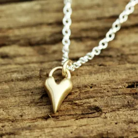 Gold Wild Heart and Silver Necklace