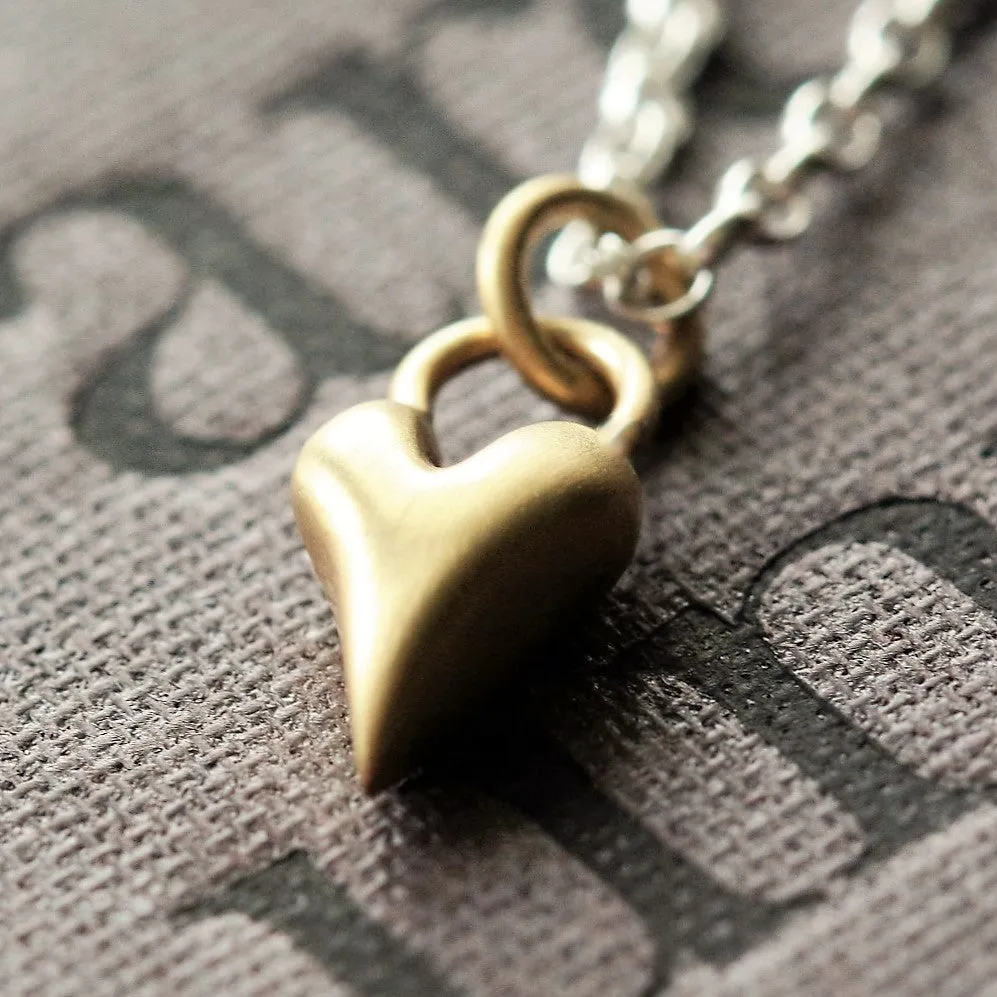 Gold Wild Heart and Silver Necklace