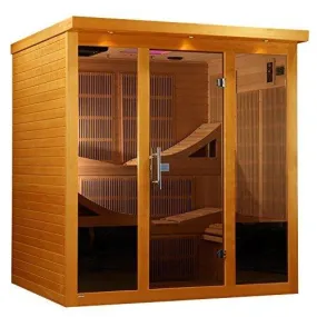 Golden Designs Monaco 6-Person Near Zero EMF Far Infrared Sauna Canadian Hemlock