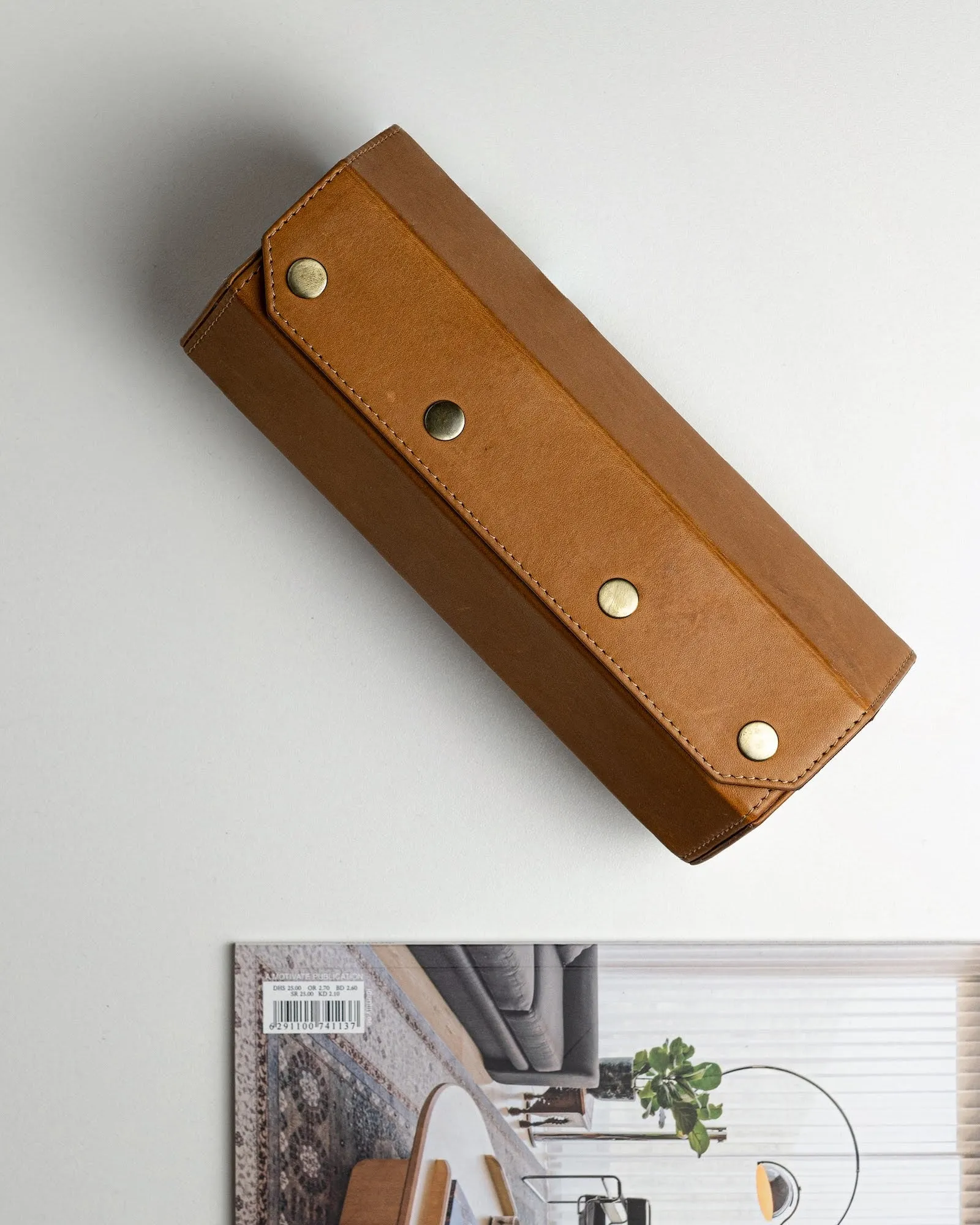 Hex Watch Case | Vintage Brown