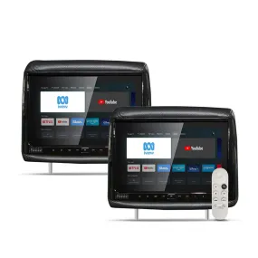 HiTV 9SNV9007188HR9PC-TWIN V900 DVD Smart TV Pro 9" Universal Structure In-Car DVD Headrest - Twin Pack