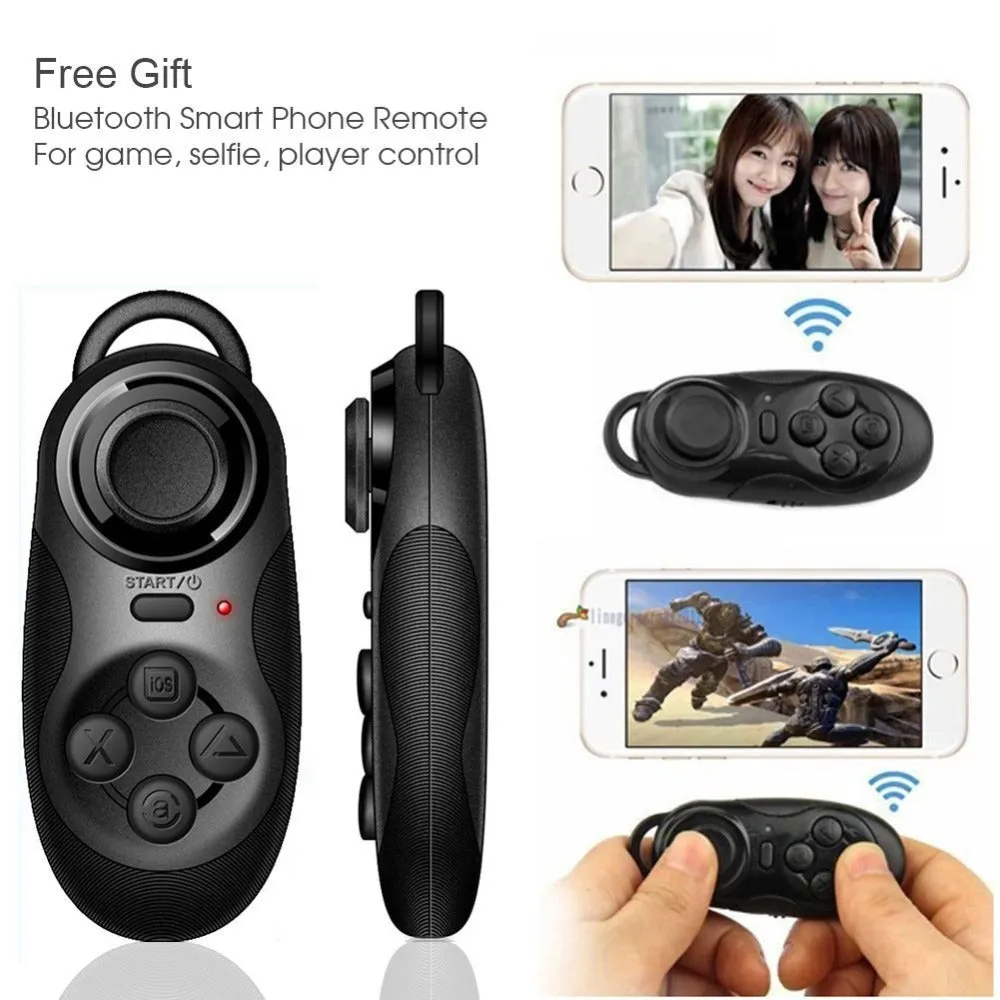 Hot!2018 Google Cardboard VR shinecon Pro Version VR Virtual Reality 3D Glasses  Smart Bluetooth Wireless Remote Control Gamepad