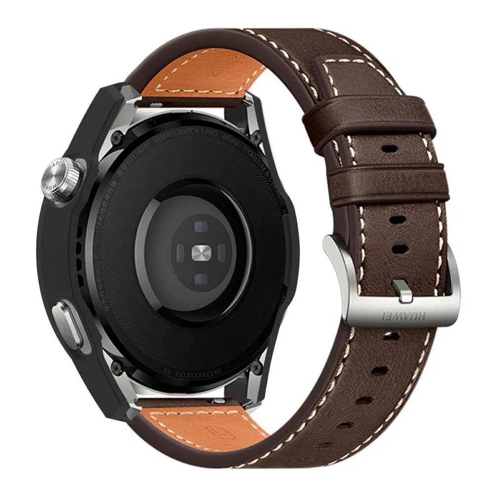 Huawei Watch 3 Pro dial style cover   tempered glass - Black