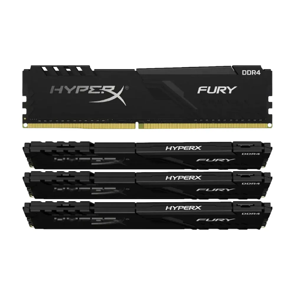Kingston Fury Beast RAM, 128 GB DDR4 (4x32 GB), 2666 MHz, CL16, KF426C16BBK4/128, black