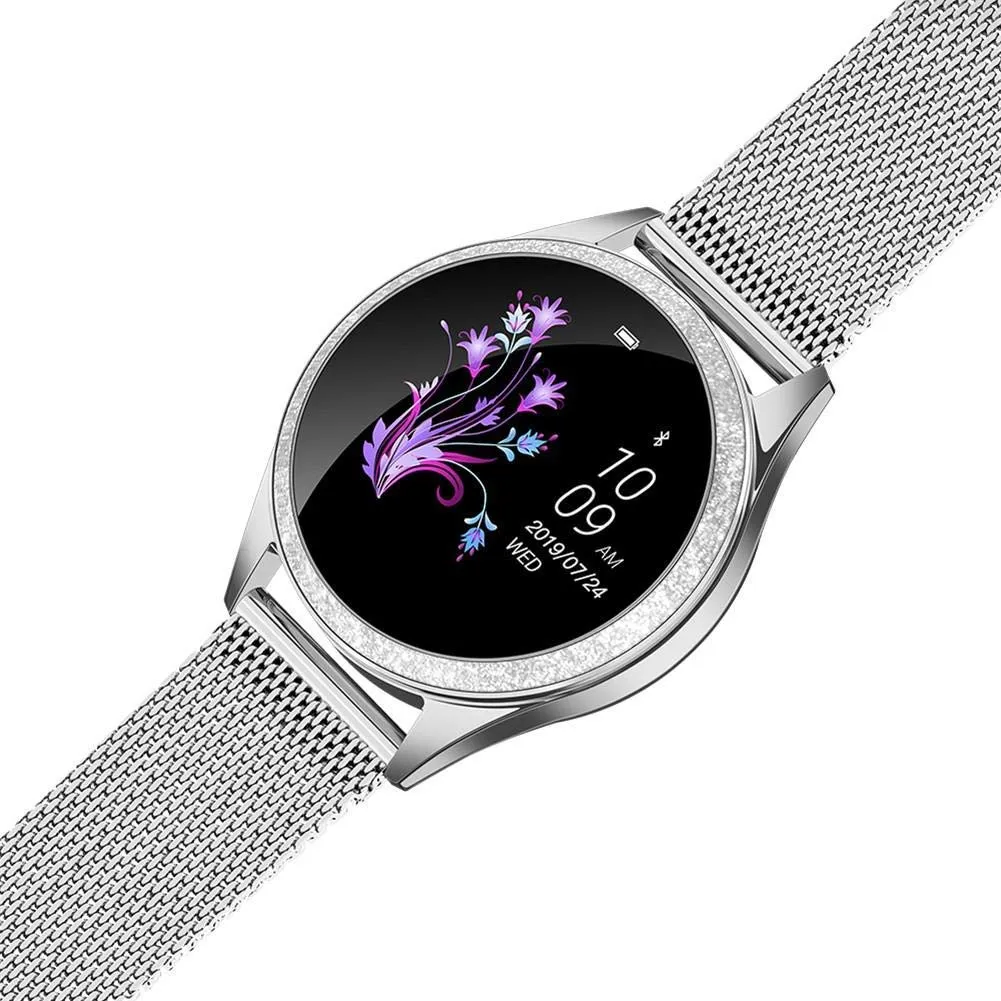 KW20 Smartwatch IP68 Waterproof Fitness Tracker For Women with Heart Rate Sleep Monitor Pedometer Physiological Cycle Multi-sports Modes