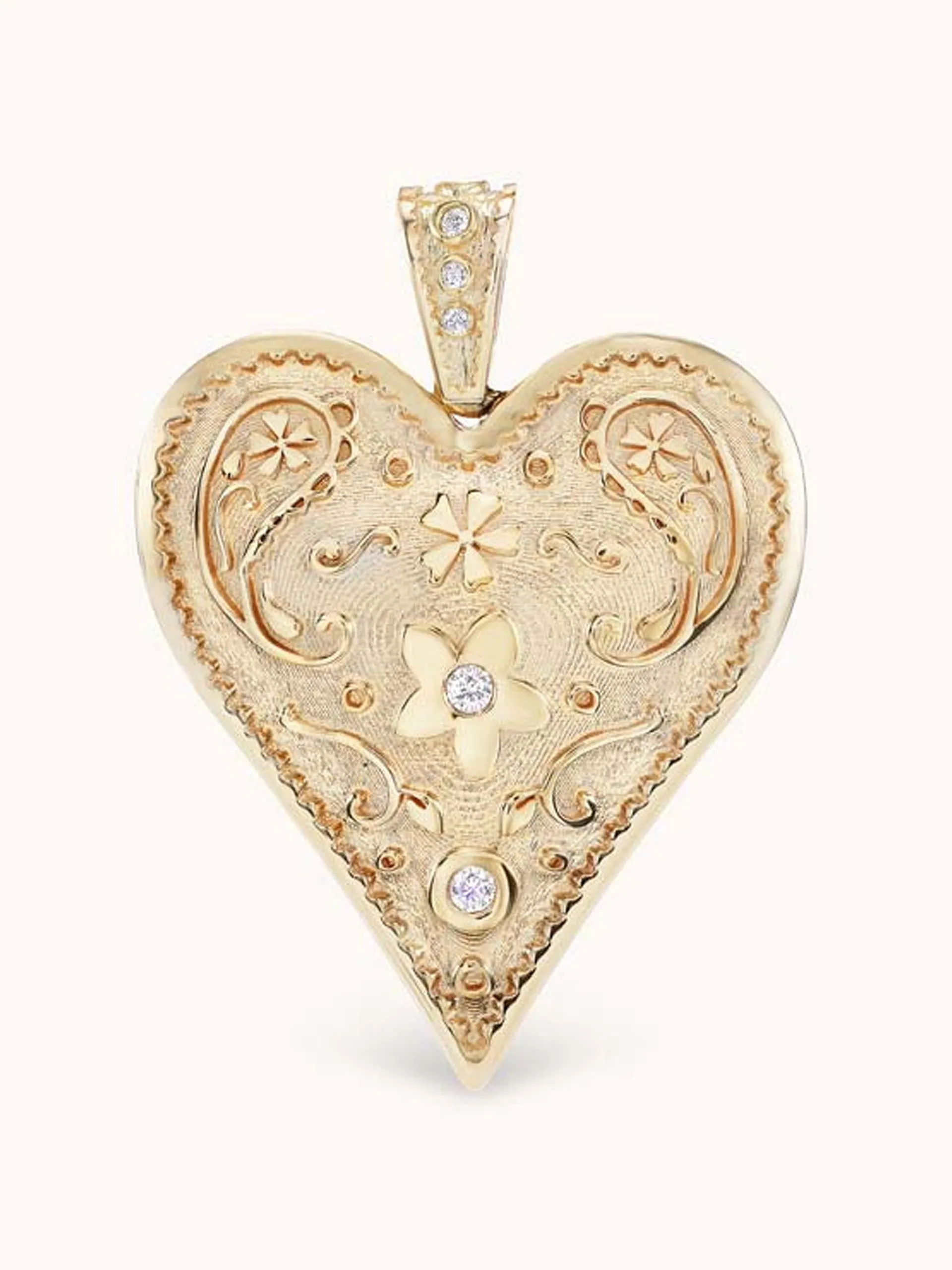 Large southwestern heart charm