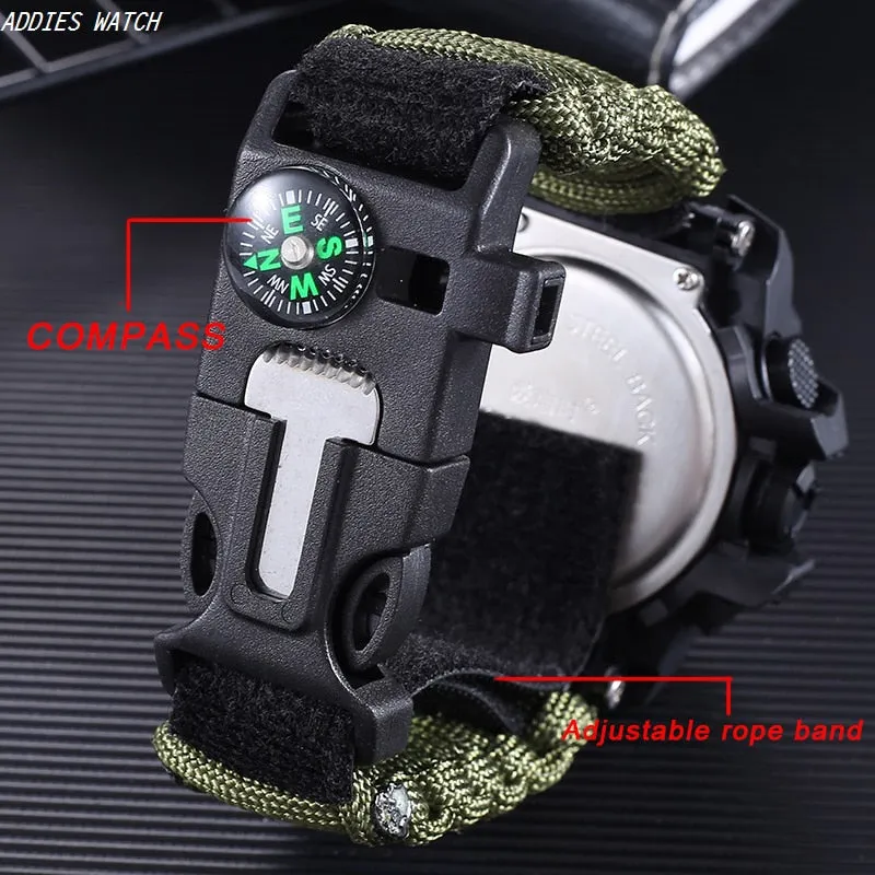 LED Watch with compass 30M Waterproof men's Sports Watch Men Sport Watch Shock Sport Watches Electronic Wristwatches