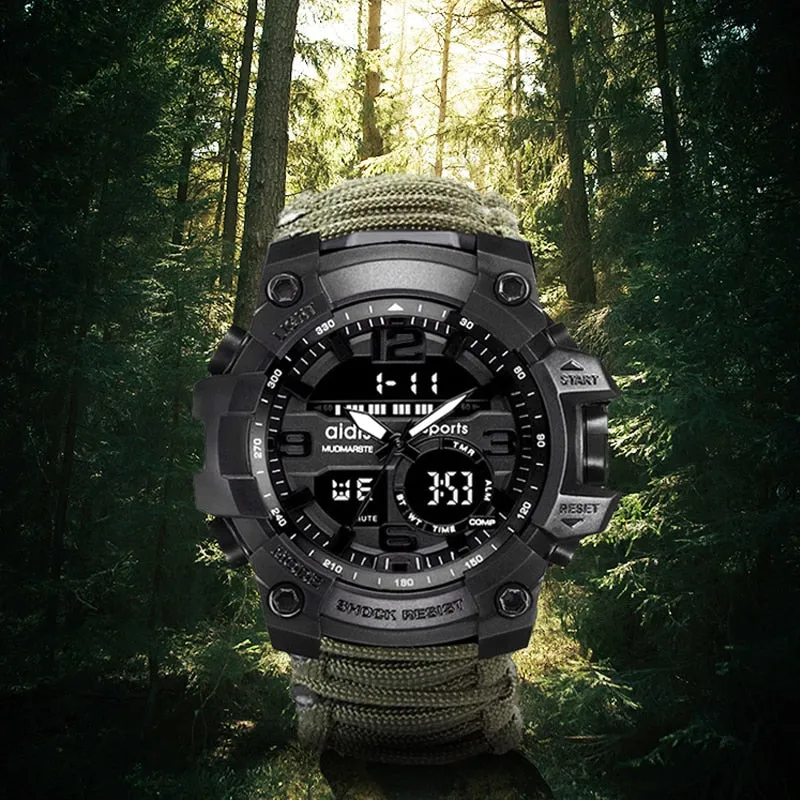 LED Watch with compass 30M Waterproof men's Sports Watch Men Sport Watch Shock Sport Watches Electronic Wristwatches