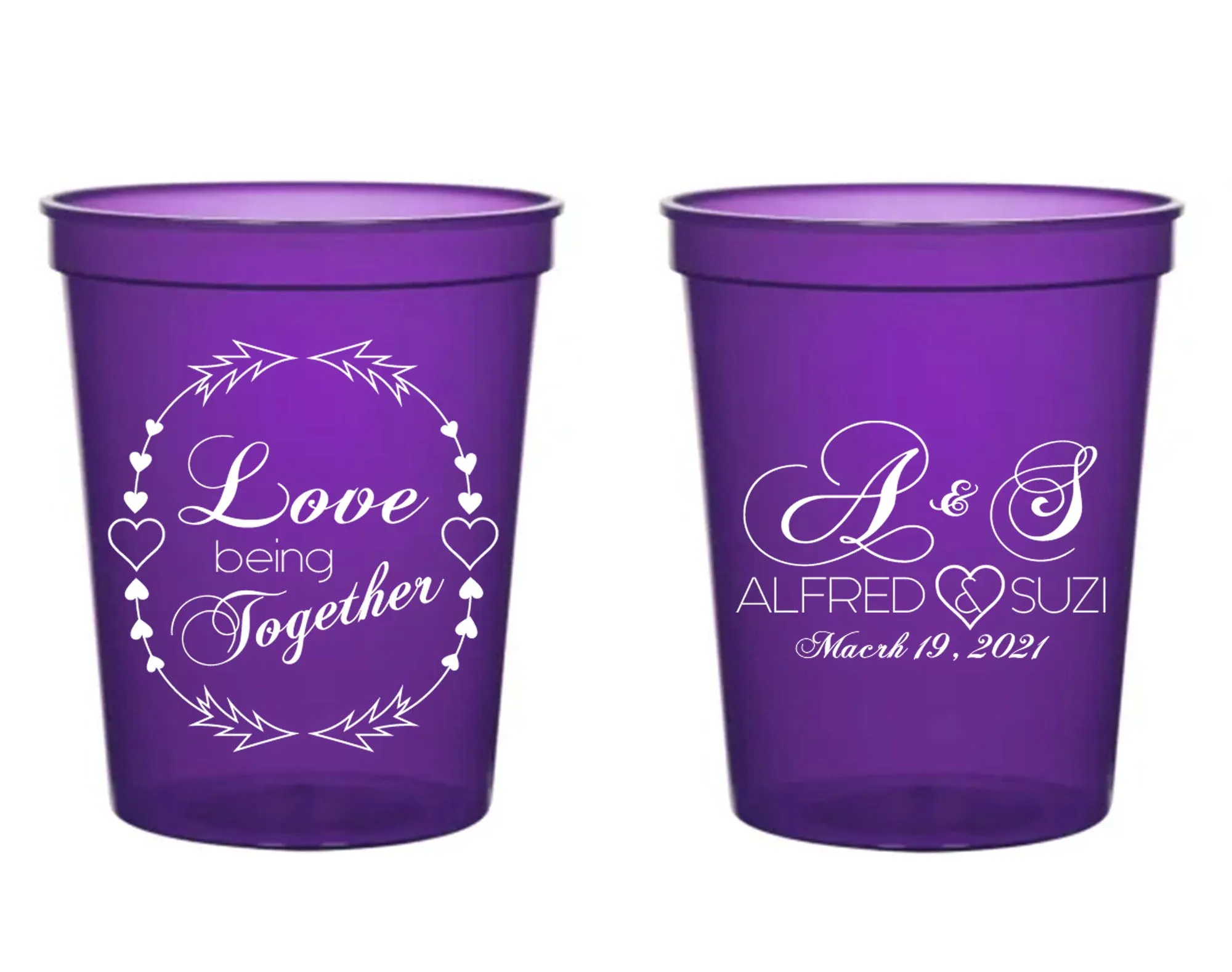 Love Being Together Wedding Stadium Cups (311)