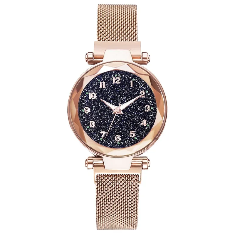Luxury Luminous Women Watches Starry Sky Magnetic Female Wristwatch Waterproof Rhinestone Clock relogio feminino montre femme