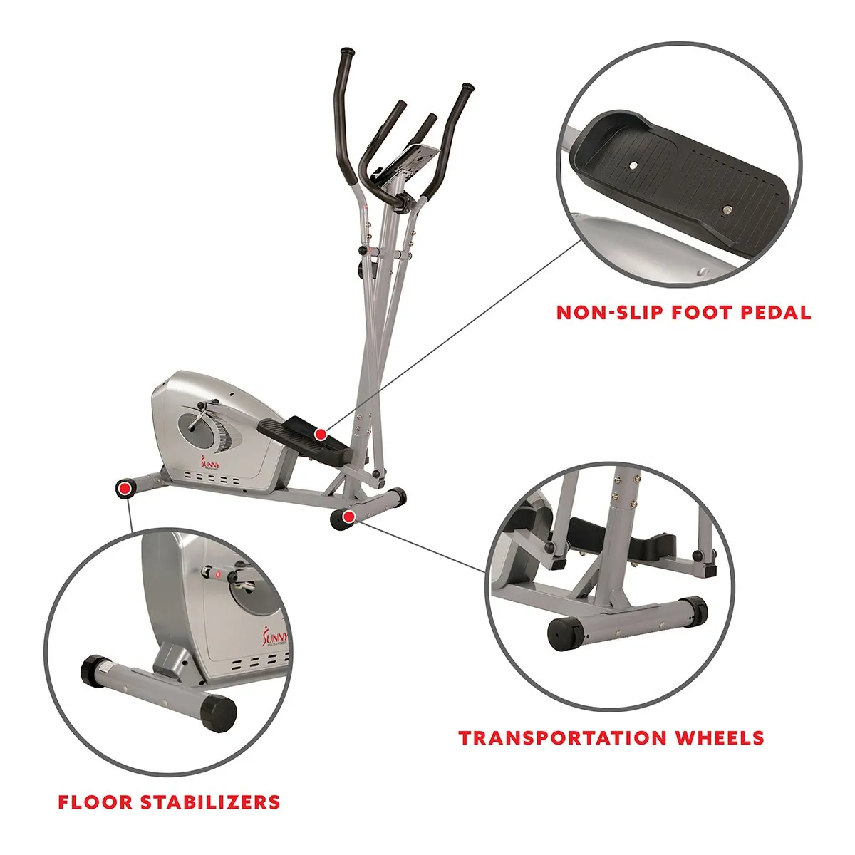 Magnetic Elliptical Trainer Fitness Machine SF-E3607