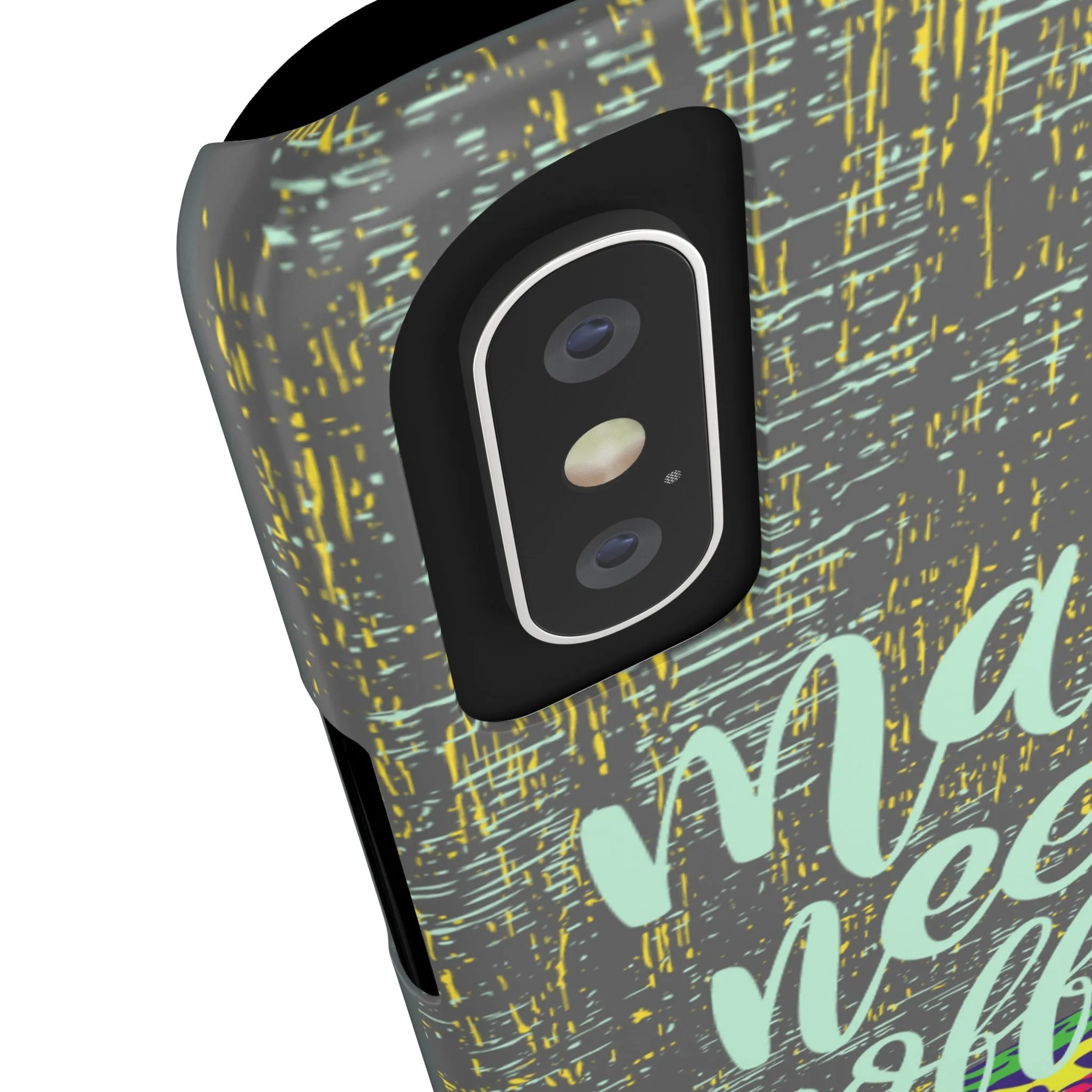 Mama Needs Coffee Tiger iPhone Case - Stylish and Empowering Protective Cover