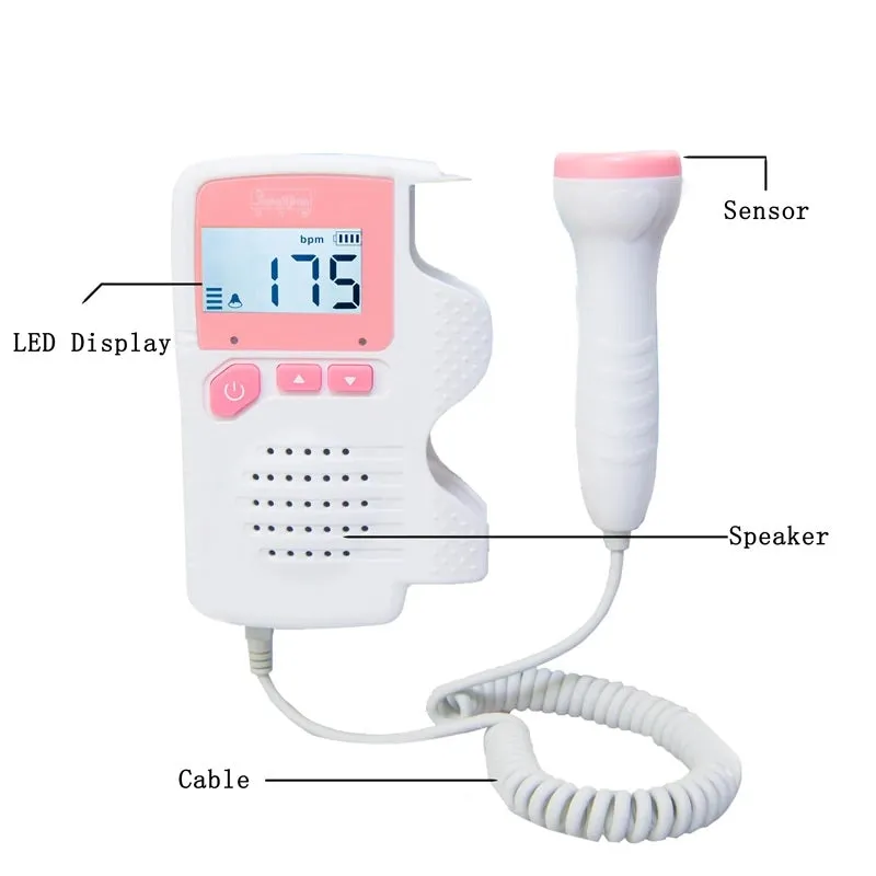 Medical Fetal Doppler Fetal Ultrasound Baby Heartbeat