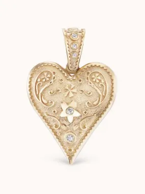 Medium southwestern heart charm