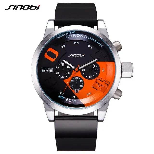 Men Sports Watches Relogio Masculino Waterproof Red Dial Mans Chronograph Quartz Wrist Watch New Fast & Furious