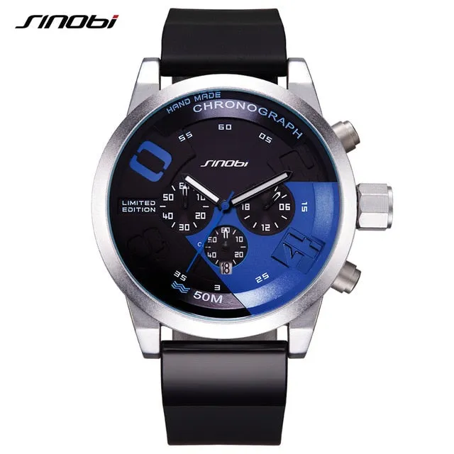 Men Sports Watches Relogio Masculino Waterproof Red Dial Mans Chronograph Quartz Wrist Watch New Fast & Furious