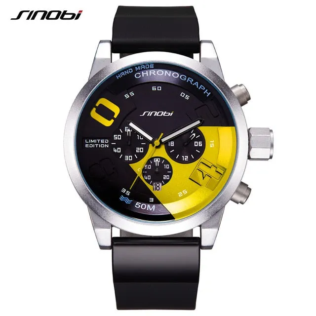 Men Sports Watches Relogio Masculino Waterproof Red Dial Mans Chronograph Quartz Wrist Watch New Fast & Furious