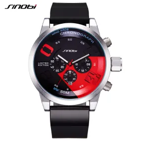 Men Sports Watches Relogio Masculino Waterproof Red Dial Mans Chronograph Quartz Wrist Watch New Fast & Furious