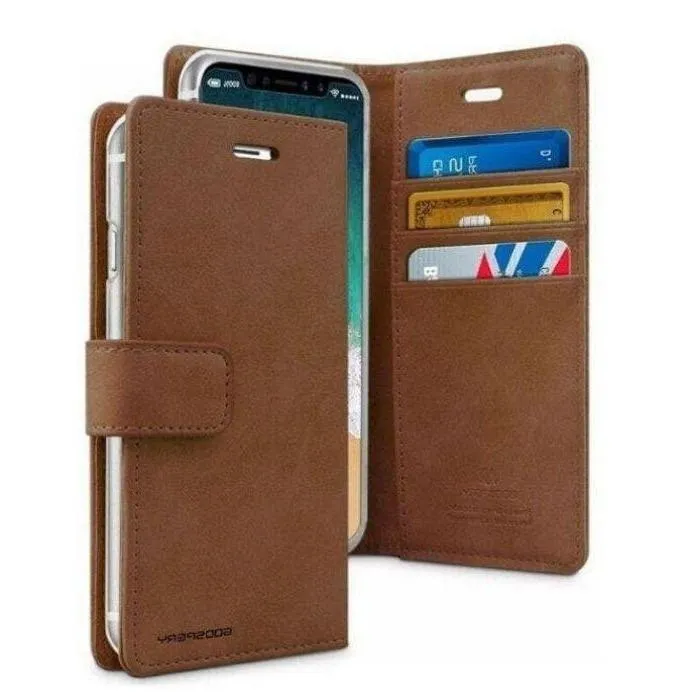 Mercury Blue Moon Diary Case for iPhone 13 Mini - Brown