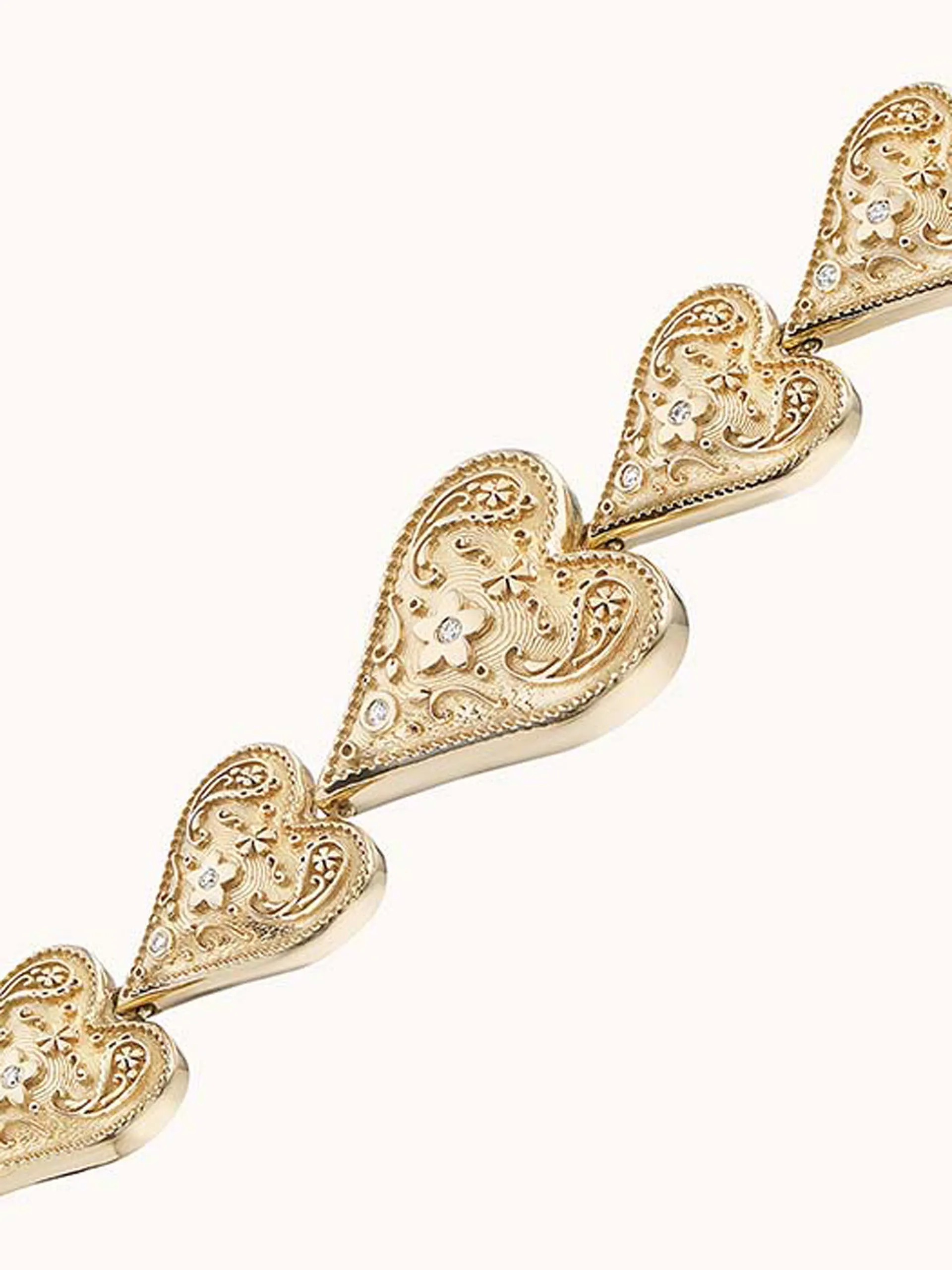 Mixed southwestern heart bracelet