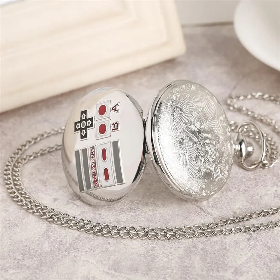 Modern Quartz Full Hunter Pocket Watch - Retro gaming