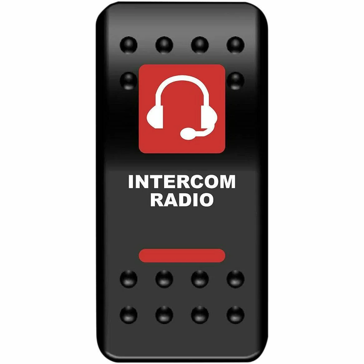 Moose Utility Intercom Radio Rocker Switch (Red)