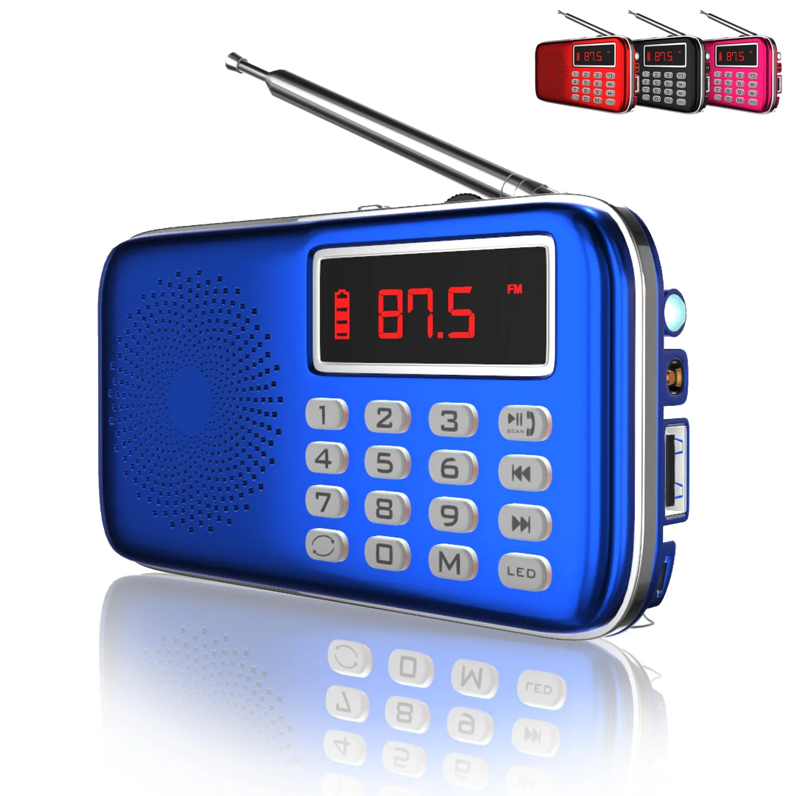 Multifunctional Bluetooth AM FM radio speaker and MP3 player