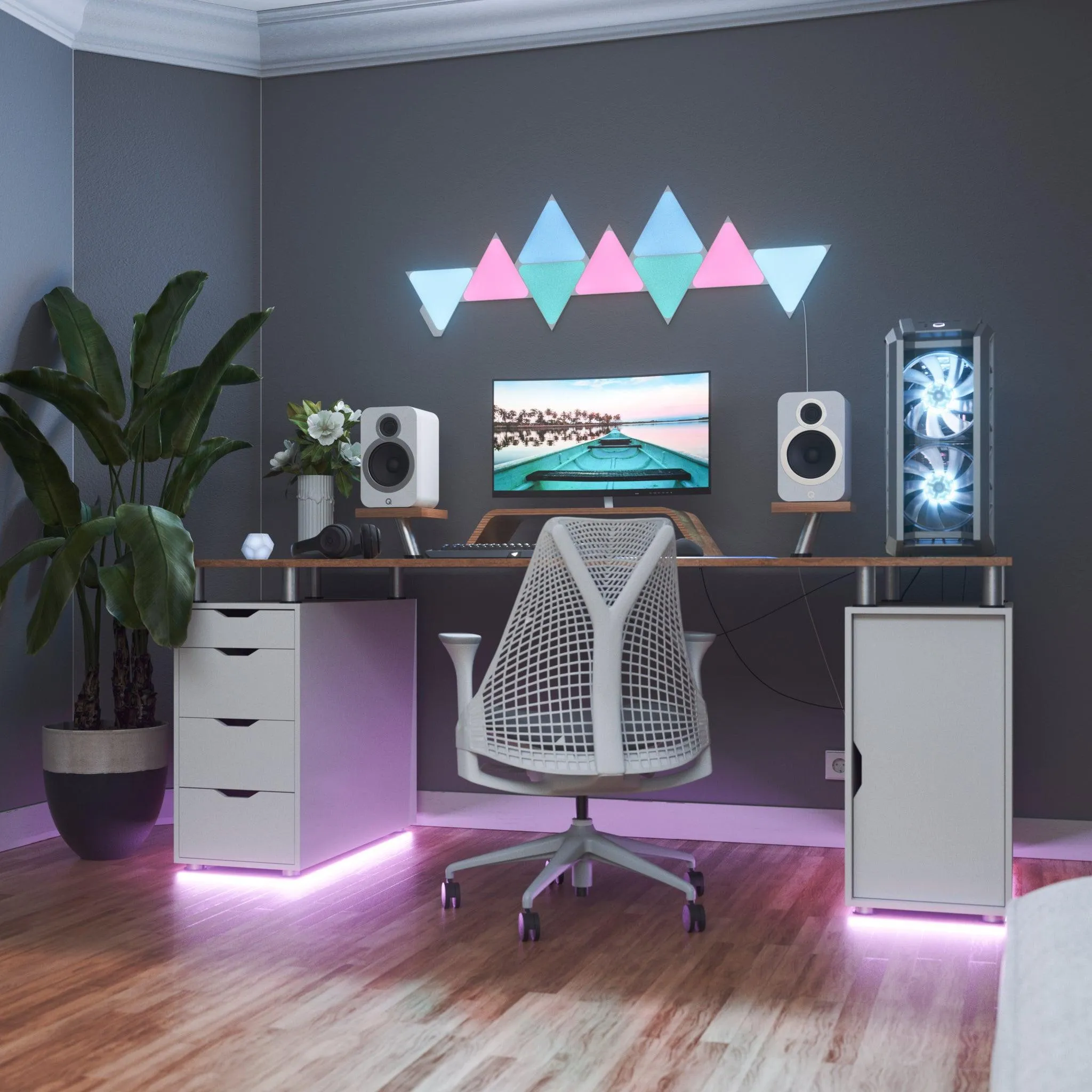 Nanoleaf 9 Light Triangle Shape Starter Kit - White | NL470002TW9PK