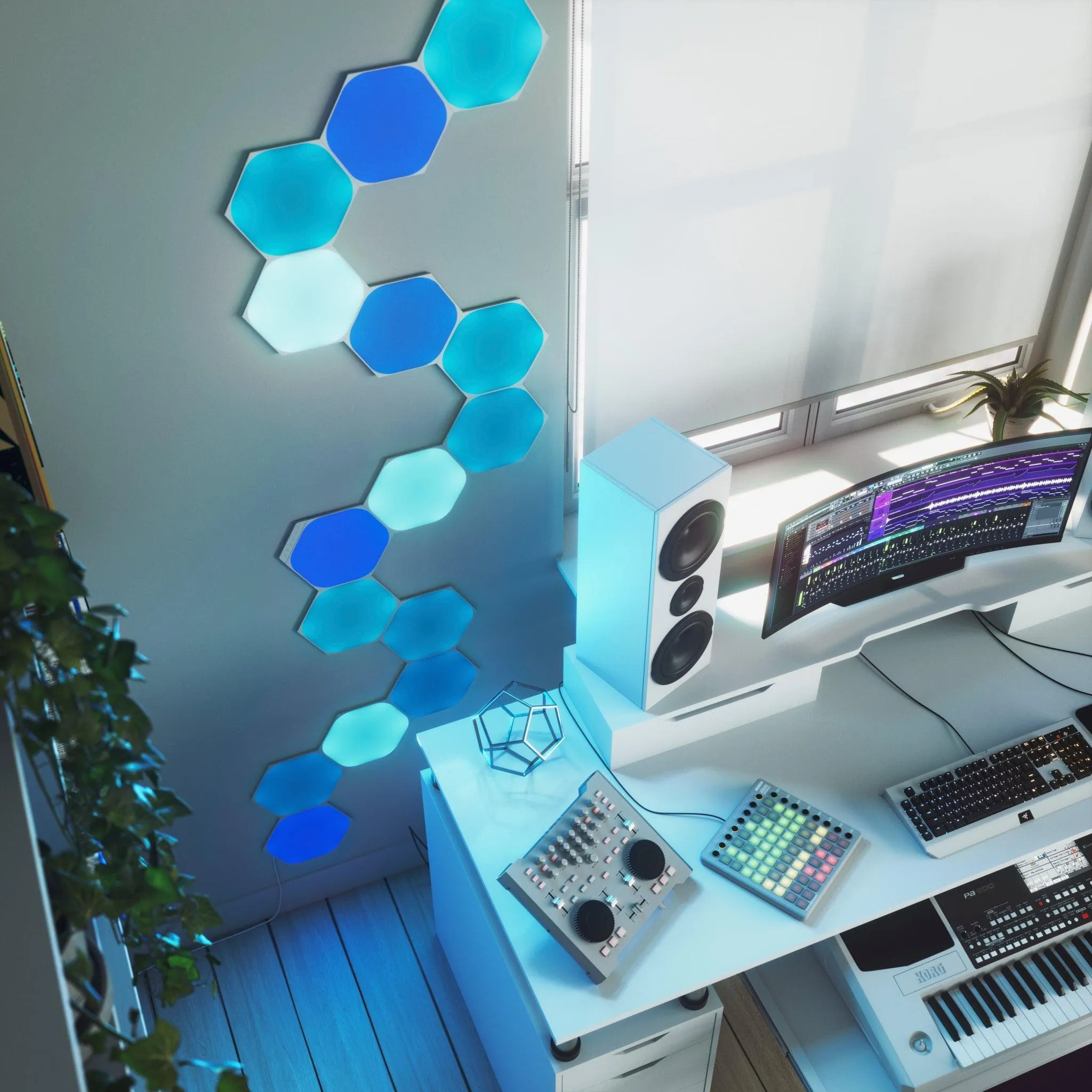 Nanoleaf Shapes Hexagon Starter Kit Pack of 15 - White | NL42-6002HX15