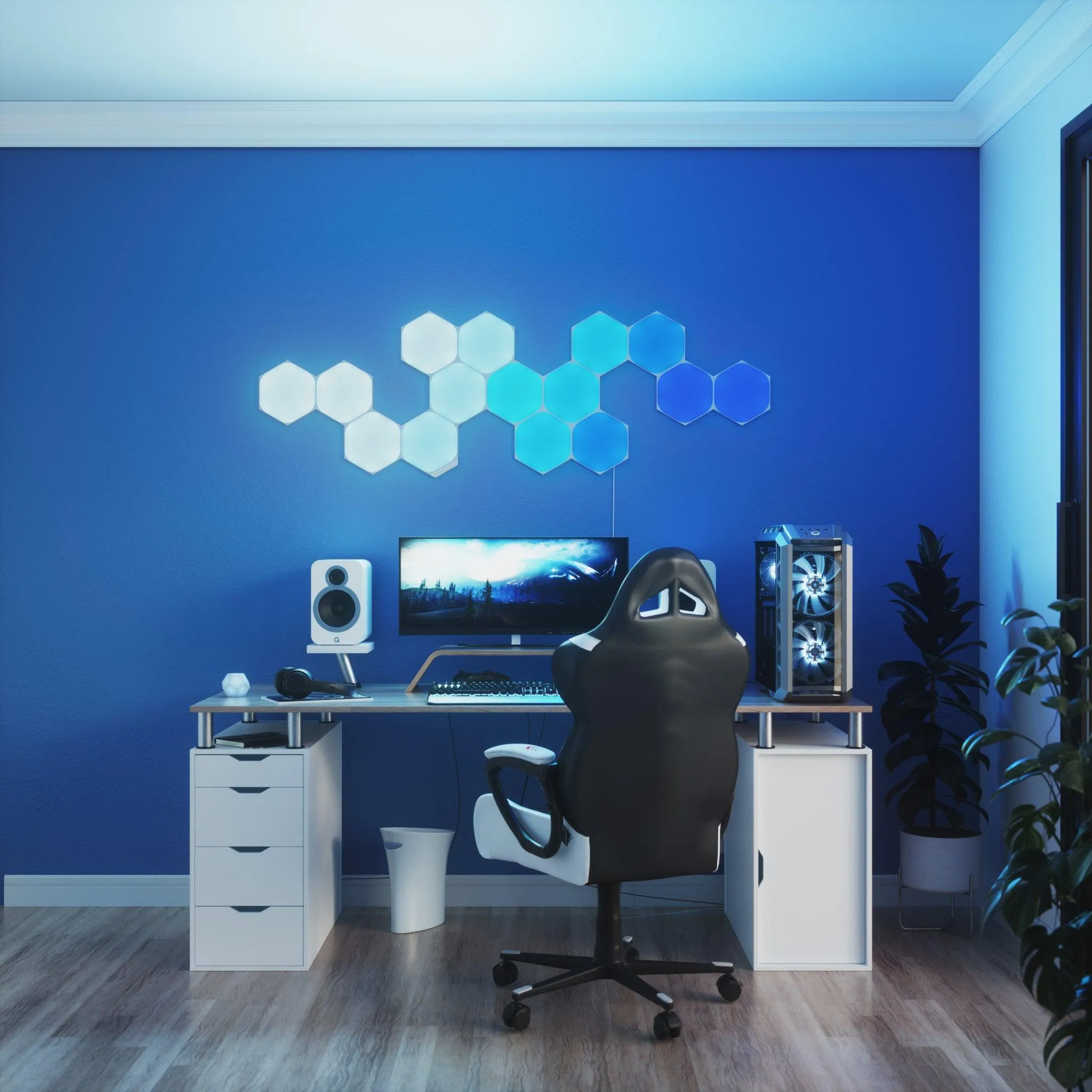 Nanoleaf Shapes Hexagon Starter Kit Pack of 15 - White | NL42-6002HX15